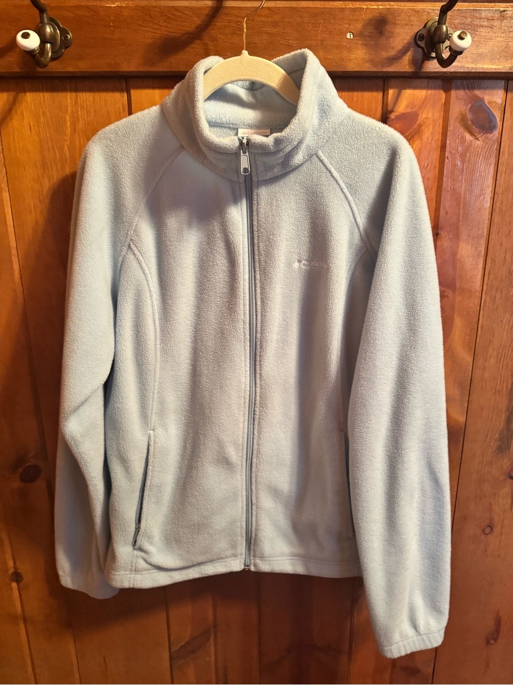 Columbia Light Blue Women’s Fleece Jacket - Classic Full-Zip